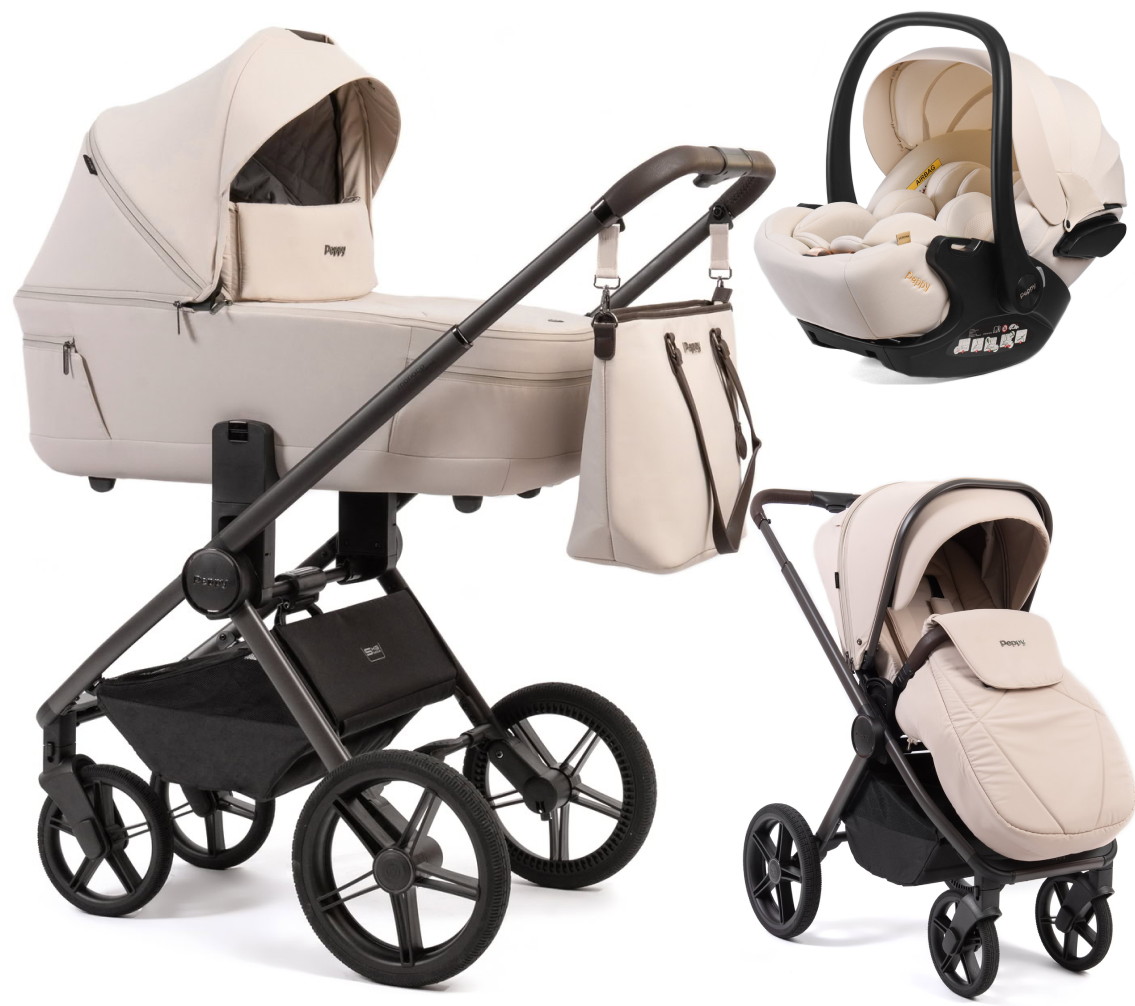 Детская коляска Peppy Monaco Thermo 3 в 1 с автокреслом Verona Beige Beige