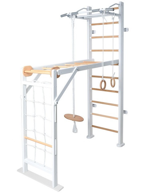 Детский спортивный комплекс Perfetto Sport Scala in legno 2 bianco-naturale