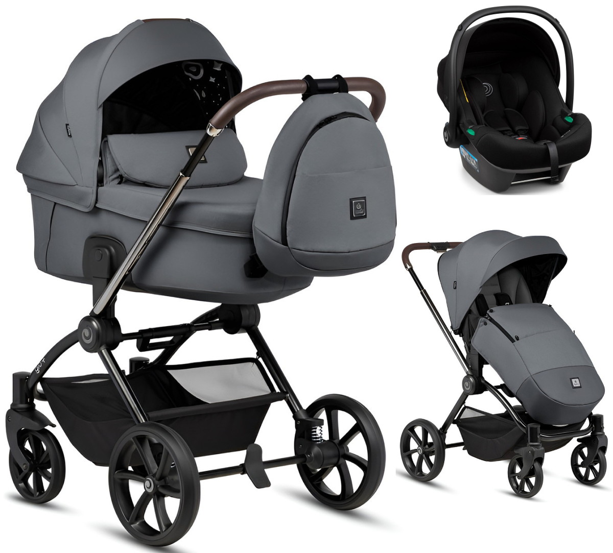 Детская коляска Tutis Gio Plus 3 в 1 1552133 Grigio