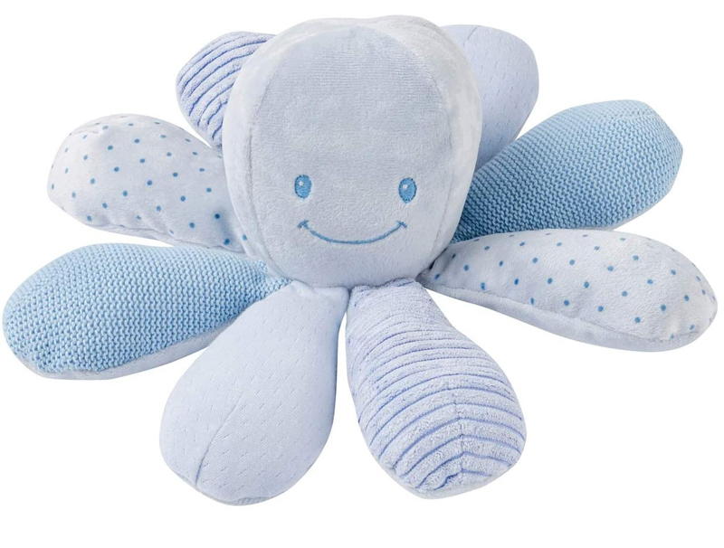 Игрушка мягкая Nattou Soft toy Lapidou Activity Octopus Осьминог blue 879729