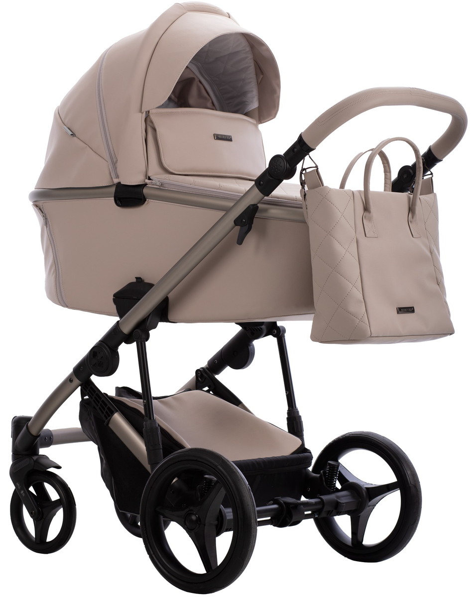 Детская коляска Bebetto Loren Sand 2 в 1 01 св.бежевая кожа