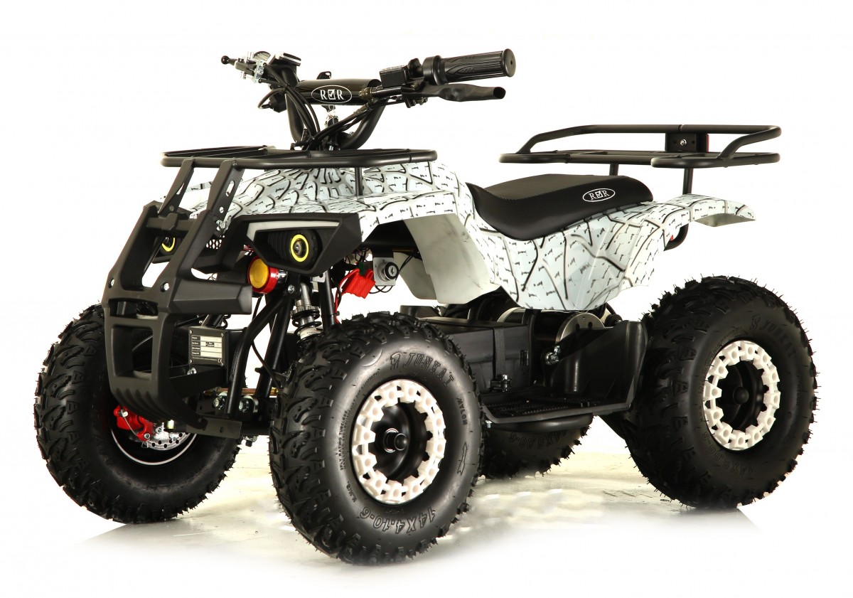 Детский электроквадроцикл RiverToys TIKI LUX белый спайдер