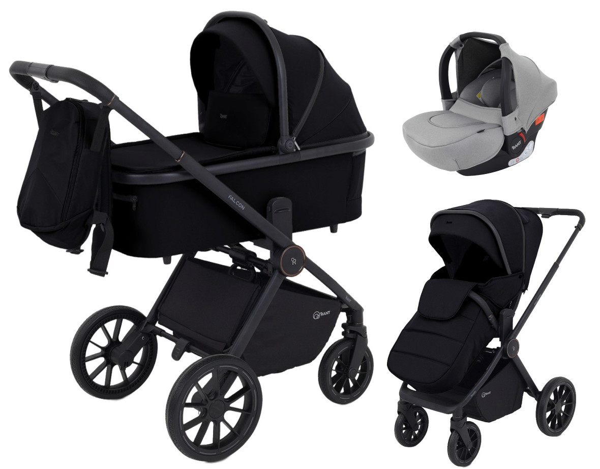 Детская коляска Rant Falcon Neo 3 в 1 с автокреслом Cruise Grey Black