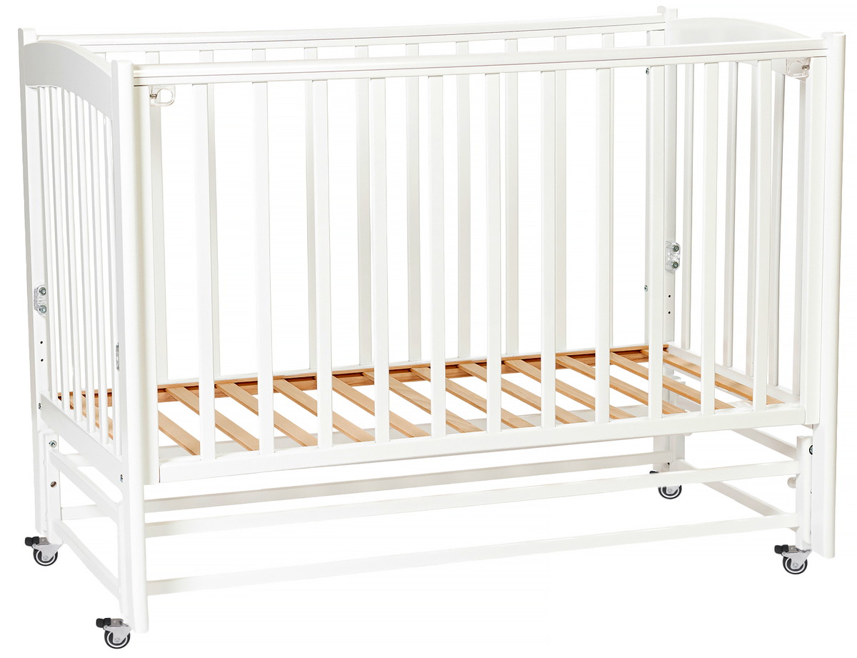 Детская кроватка Mr Sandman Pocket Base маятник продольный 01 Белый