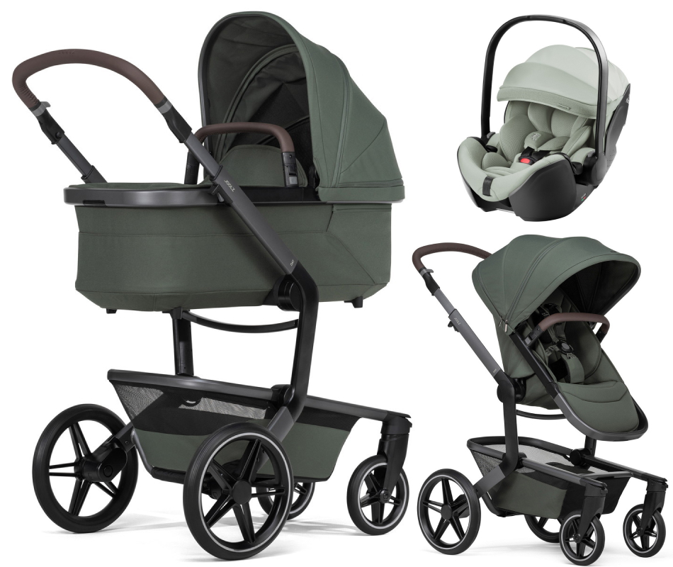 Детская коляска 3 в 1 Joolz Day 5 и автокресло Britax Roemer Baby-Safe Pro Style Sage green без адаптеров Forest Green