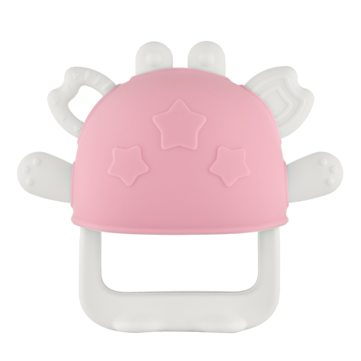 Прорезыватель силиконовый на руку Roxy-Kids Крабик RST-002-P розовый