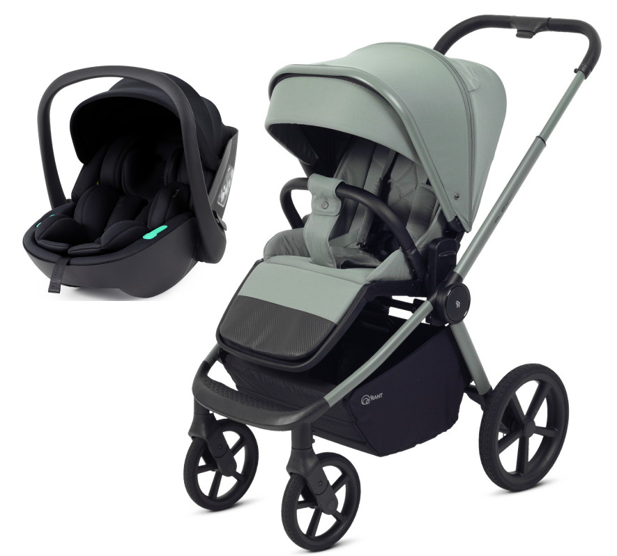 Детская прогулочная коляска Rant Flex Color с автокреслом Miro Black Forest Green