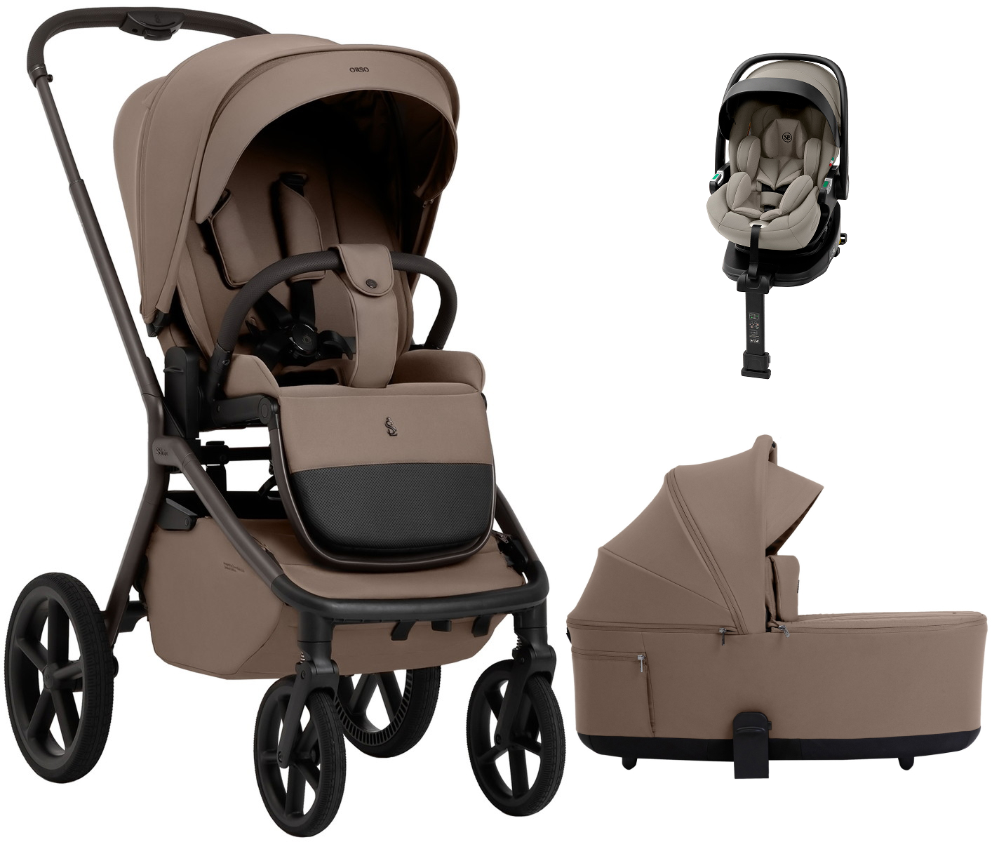 Коляска 3 в 1 Sweet Baby SBL Orso + автокресло Premier Plus Begie Dark Beige