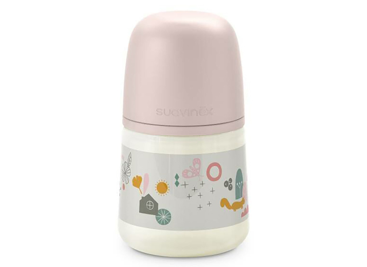 Бутылочка с антиколиковой соской Suavinex Walk 150 мл, 0+ мес 308315 PINK