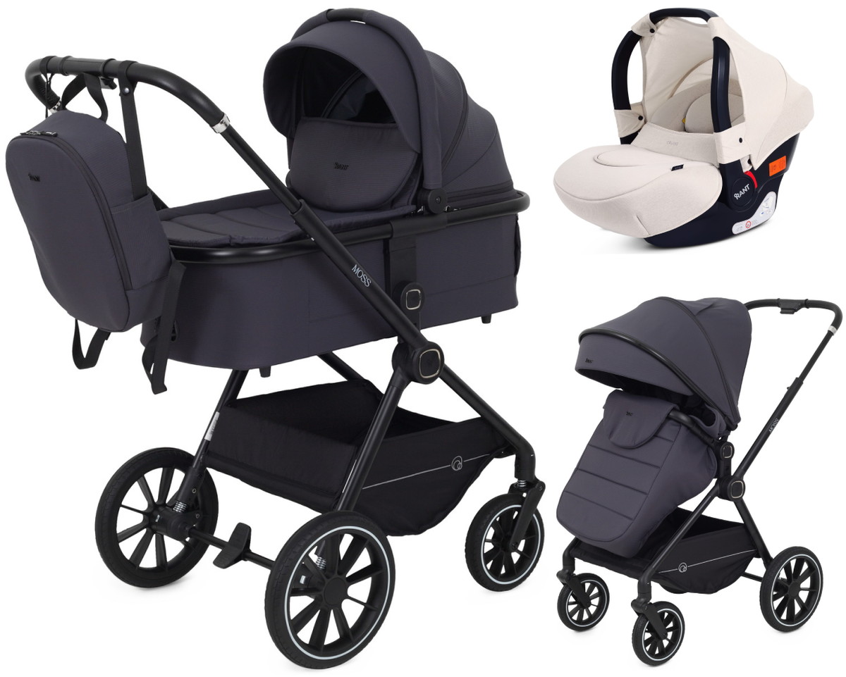 Детская коляска Rant Moss 3 в 1 с автокреслом Cruise Beige Graphite