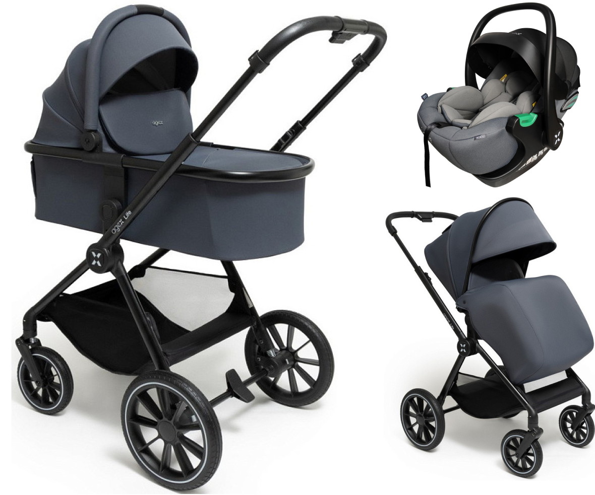 Коляска Agex Life 3 в 1 с автокреслом i-Safe Grey ALG511 Grey (Серый)