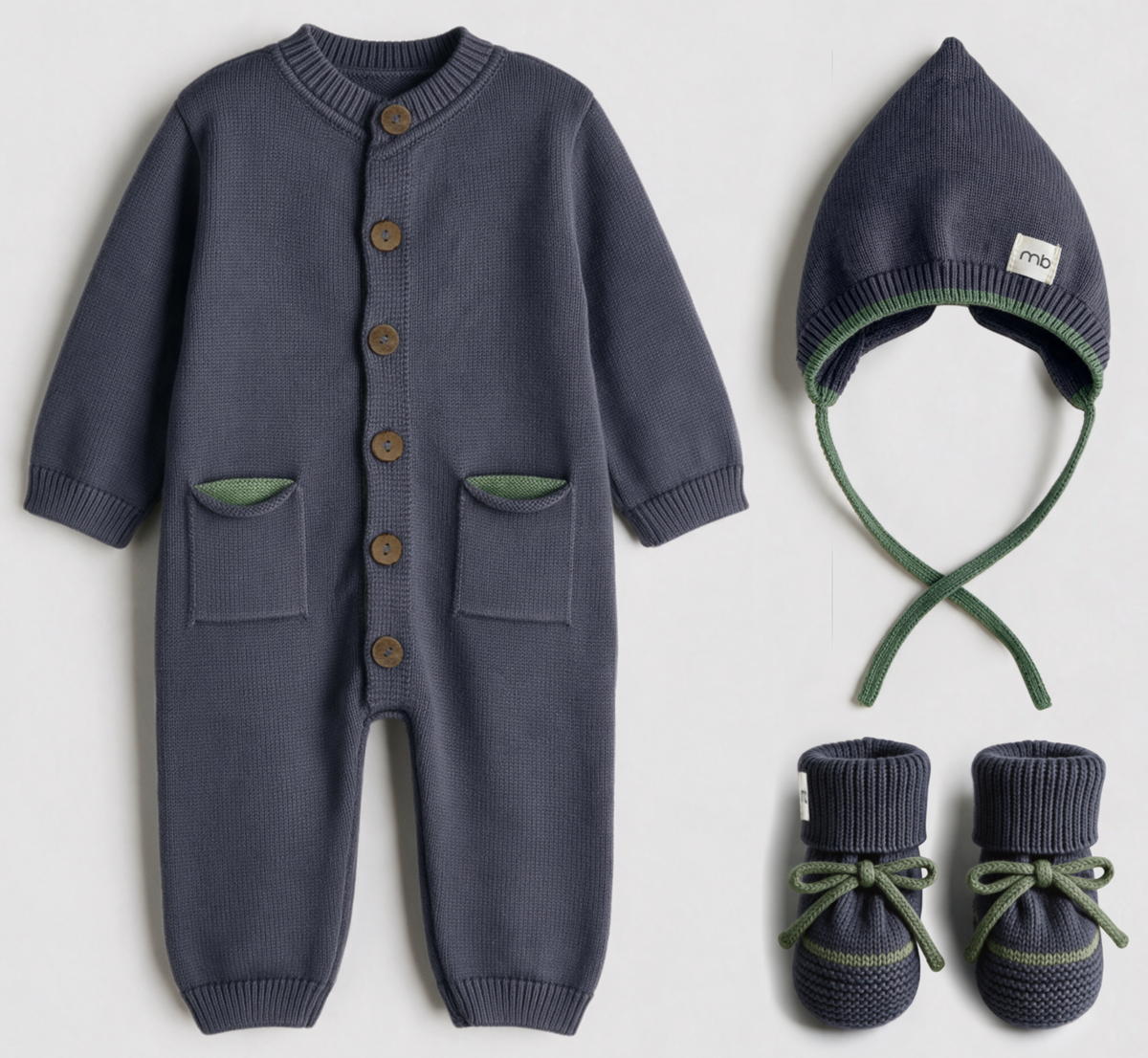 Комплект Mimibaby 3в1 Дино (хлопок) HL0068 антрацитовый 56