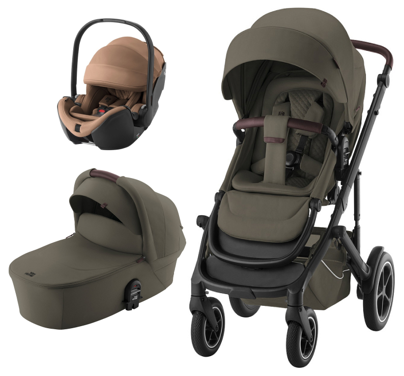Коляска 3 в 1 Britax Roemer Smile 5Z LUX и автокресло Baby-Safe PRO LUX Warm Caramel Urban Olive