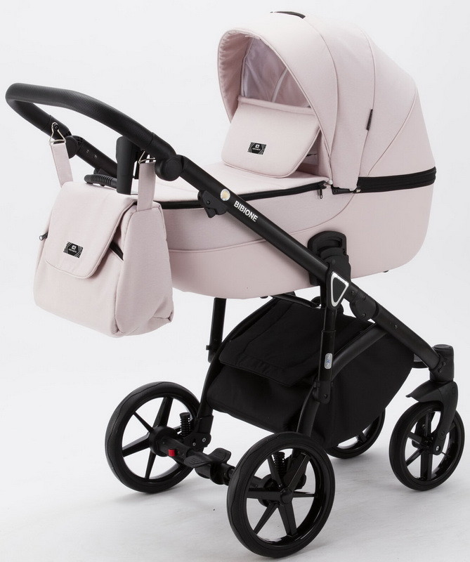 Детская коляска Adamex Bibione 2 в 1 BI-PS26 (СВ.РОЗОВ+СВ.РОЗОВ.КОЖА)