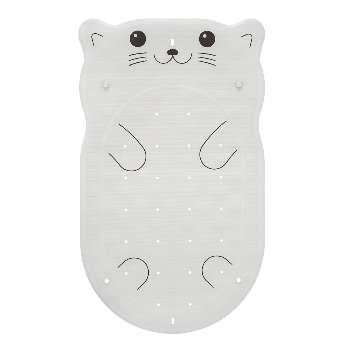 Коврик резиновый для ванны Roxy-Kids антискользящий 76x45см BM-4576-CAT Кот серый