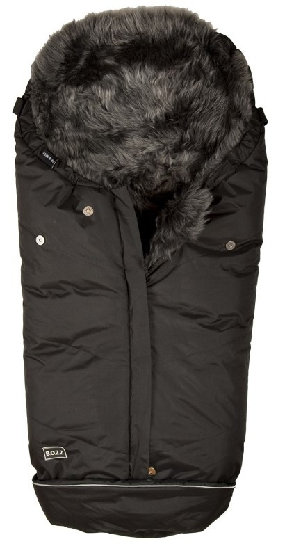 Конверт Bozz из овчины с длинным ворсом 20-2015-3 черный\серый