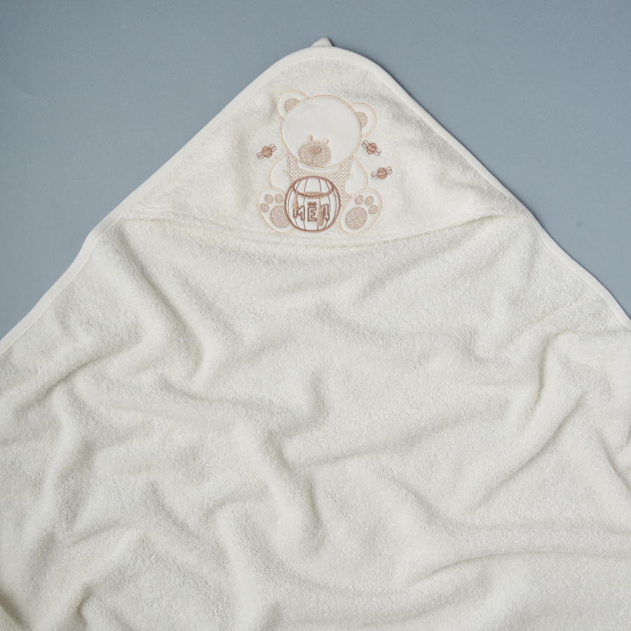 Пелёнка с уголком Little Star Мишка Мед 100х100 6165 (ЧЗ-мз) крем