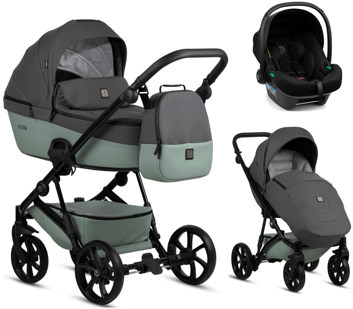 Детская коляска Tutis Viva 5 Plus Essential 2024 3 в 1 1452039 Sage