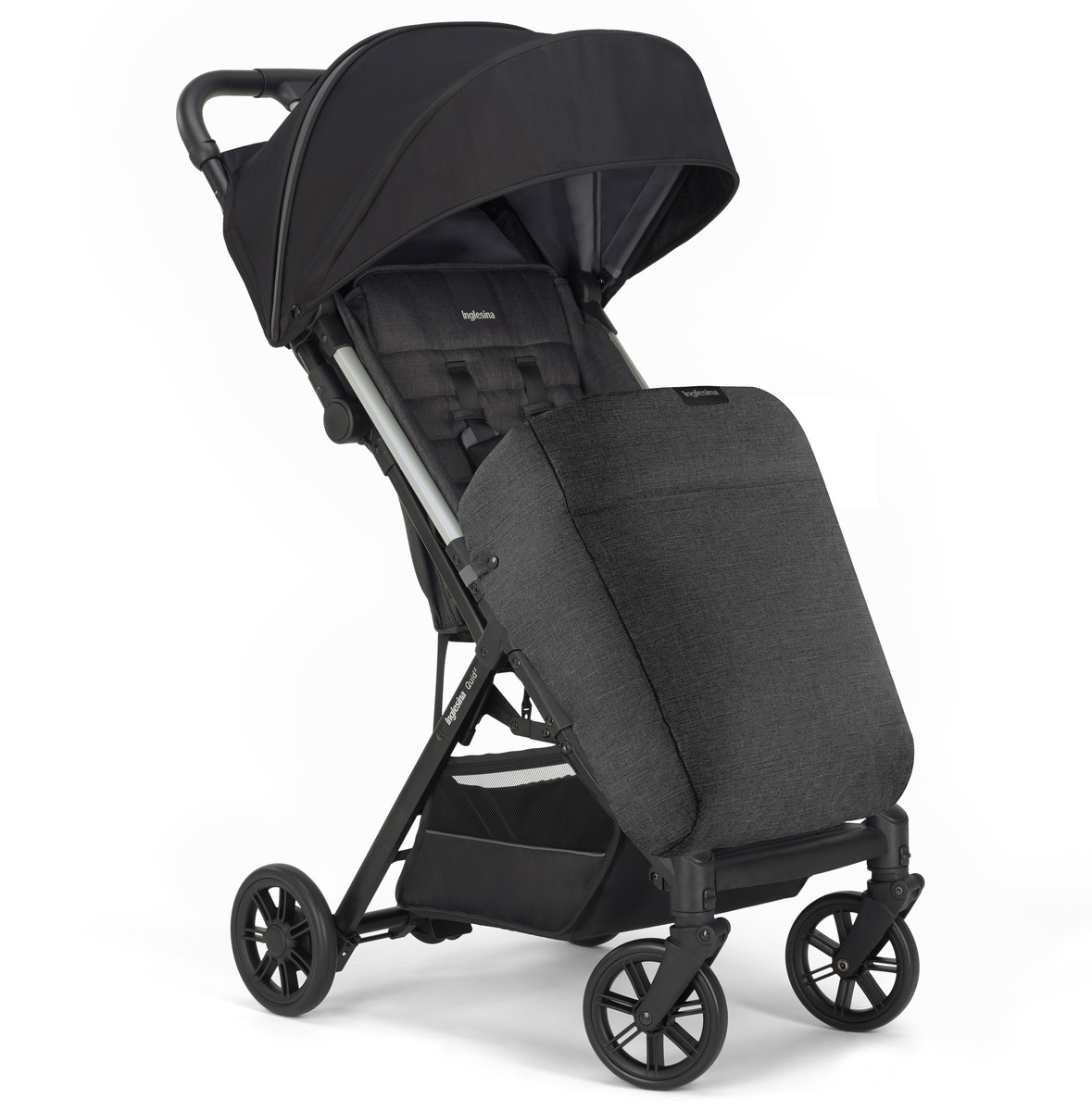 Детская прогулочная коляска Inglesina Quid 2 с накидкой для ног 2022/23 Puma black