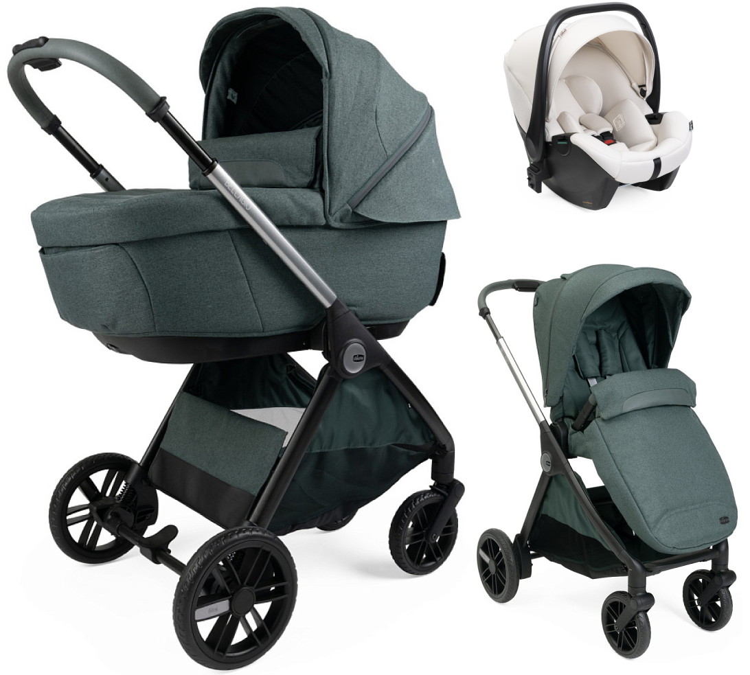 Коляска Chicco Bellagio 3 в 1 с автокреслом Kory Plus Amber Glow Fir Tree