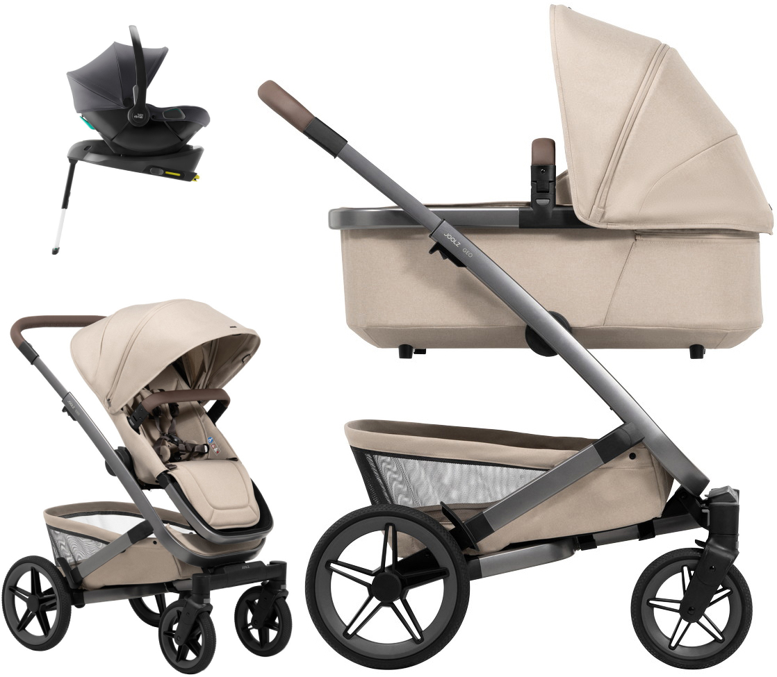 Детская коляска 4 в 1 Joolz Geo5 и автокресло Baby-Safe Core Midnight Grey и база Baby-Safe Core Sandy Taupe