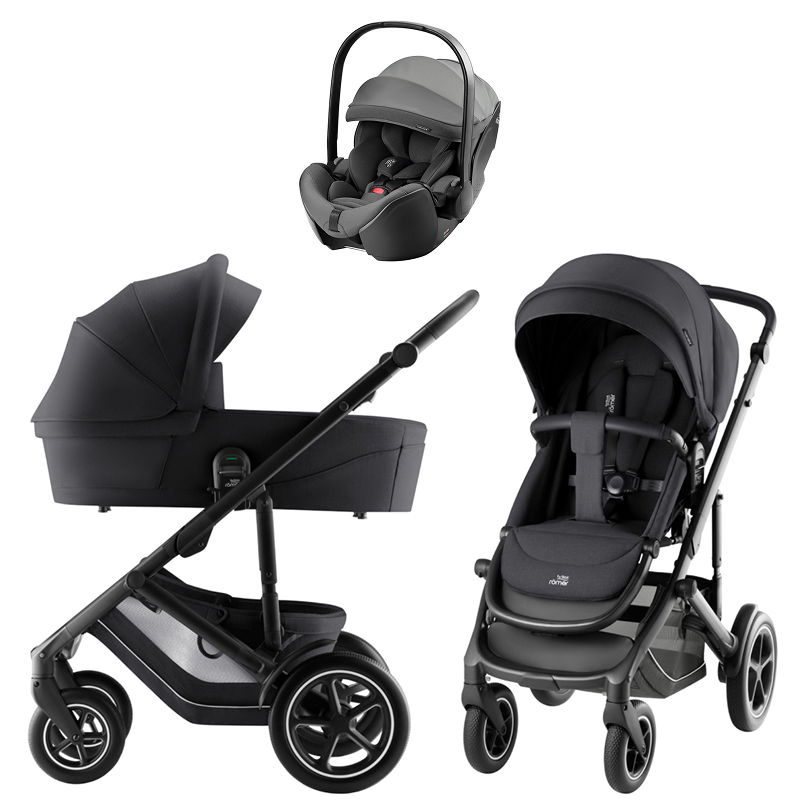 Коляска 3 в 1 Britax Roemer Smile 5Z Style и автокресло Baby-Safe PRO Style Mineral Grey Carbon Black
