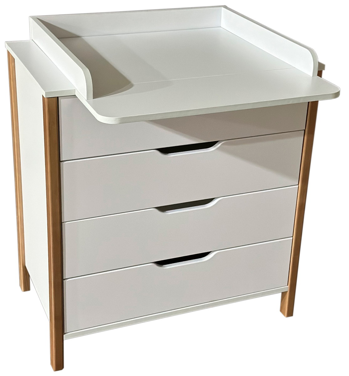 Детский пеленальный комод Bellini Oskar белый/бук