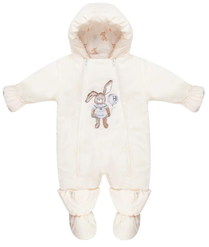 Комбинезон с пинетками НаследникЪ Выжанова НВ005 ЧЗ экрю 62