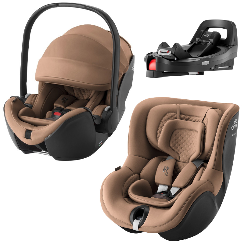Набор 3 в 1 Britax Roemer автолюлька Baby-Safe Pro Lux + автокресло Dualfix 5Z Lux + база Vario Base 5Z Warm Caramel