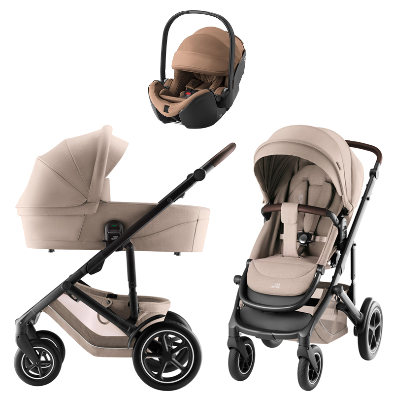 Коляска 3 в 1 Britax Roemer Smile 5Z Style и автокресло Baby-Safe PRO LUX Warm Caramel Teak