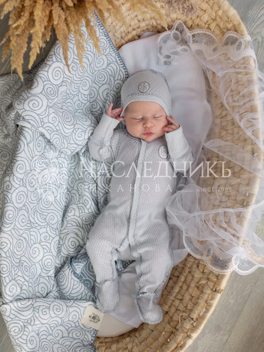 Комбинезон НаследникЪ Выжанова Серо-голубой 02004-11004 ЧЗ 56