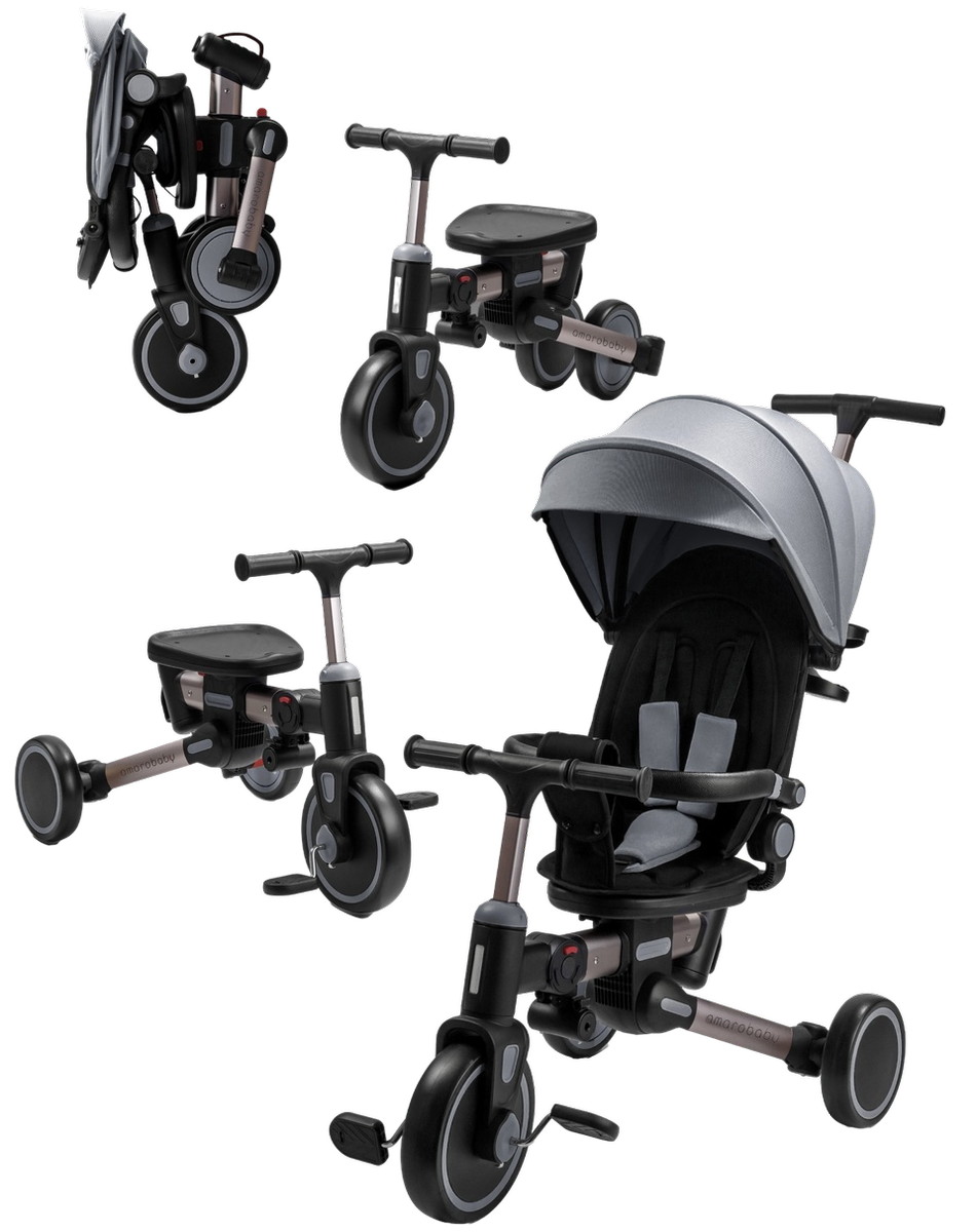 Многофункциональный велосипед AmaroBaby MultiRide серый