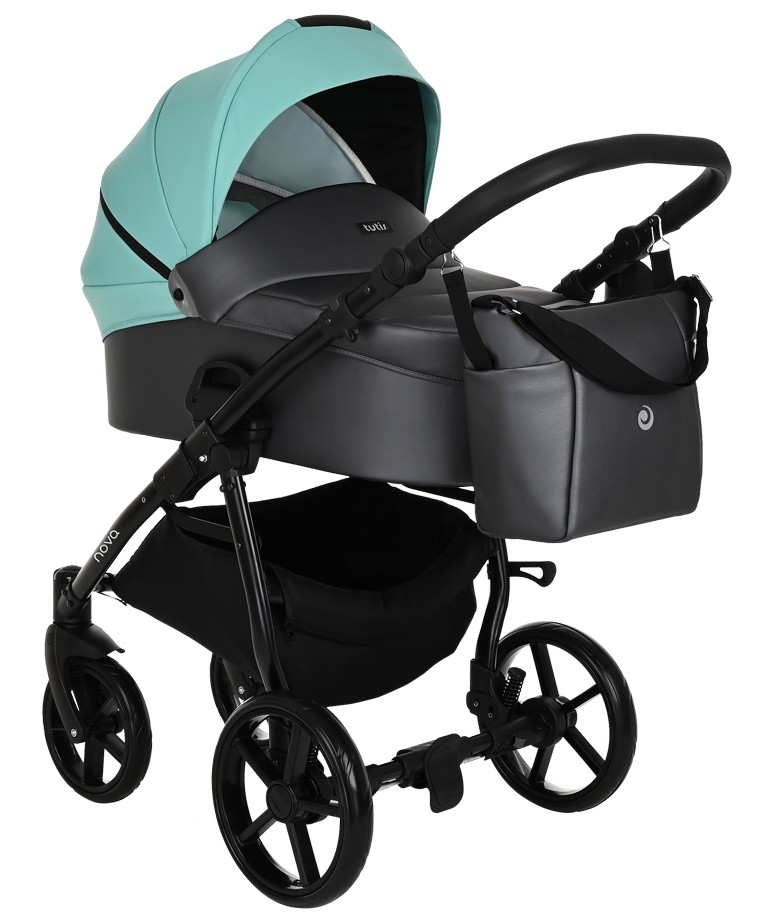 Детская коляска Tutis Novo Reflective 3 в 1 1142236 Кожа Antracite Metalic/Mint