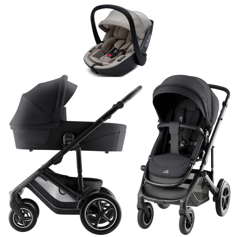 Коляска 3 в 1 Britax Roemer Smile 5Z Style и автокресло Osann Cuddle Wheat Carbon Black