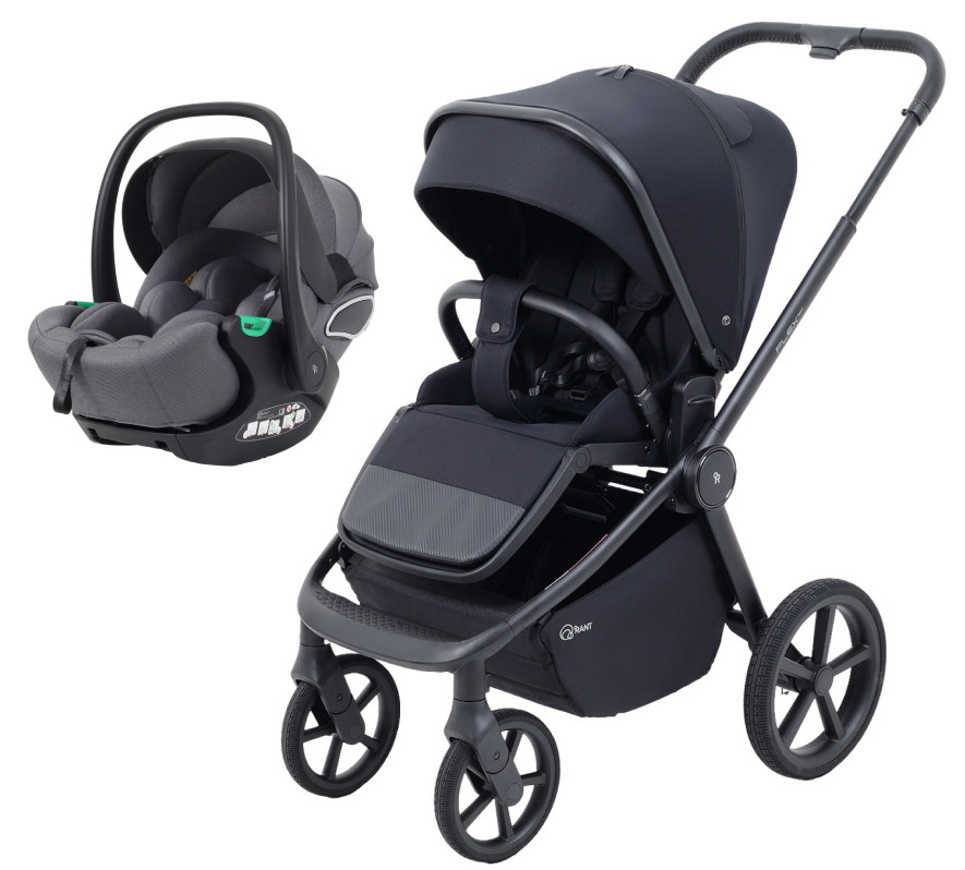 Детская прогулочная коляска Rant Flex Color с автокреслом Evomax Grey Midnight Black