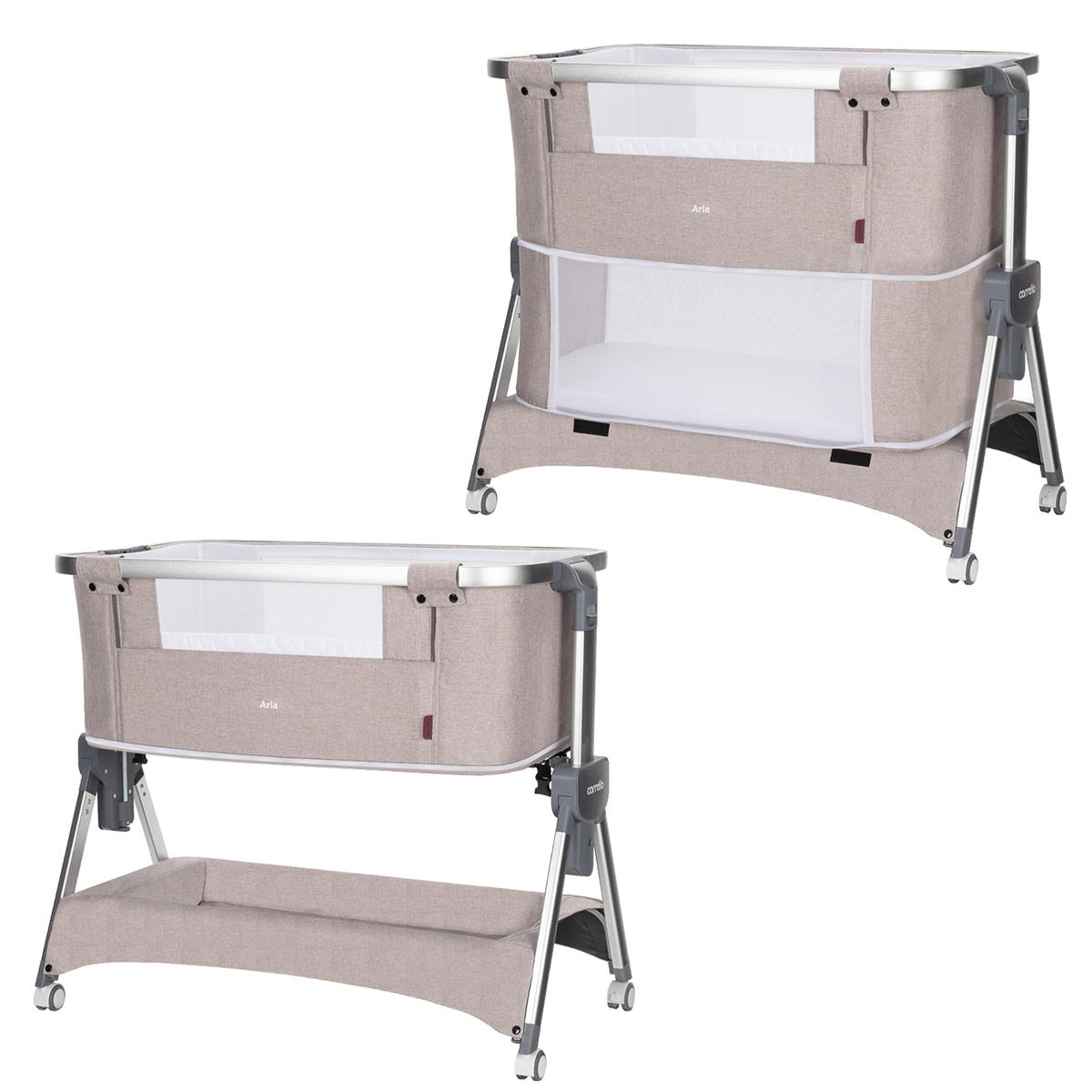 Приставная кроватка-манеж Carrello Aria 3 в 1 CRL-16401 Cream Beige