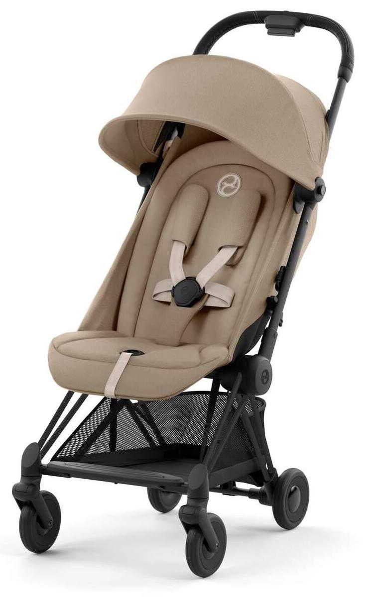 Прогулочная коляска Cybex Coya Cozy Beige с дождевиком и бампером/Matt Black 522005623