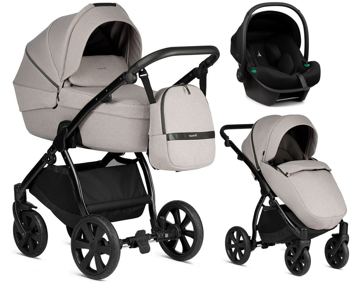 Детская коляска Noordi Luno All Trails 3 в 1 с автокреслом Terra Black 1012611 Moon Rock