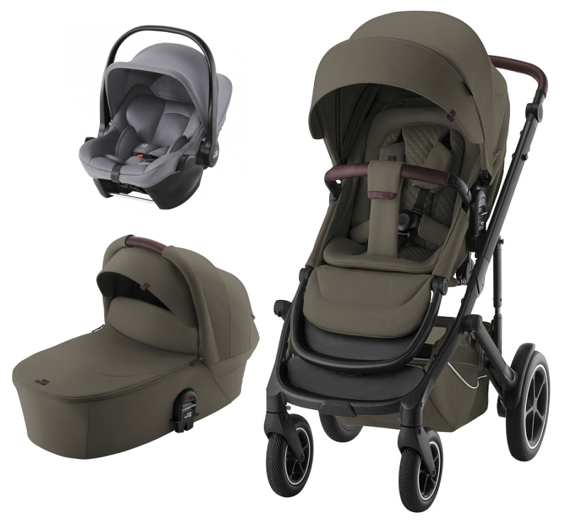 Коляска 3 в 1 Britax Roemer Smile 5Z LUX и автокресло Baby-Safe Core Frost Grey Urban Olive