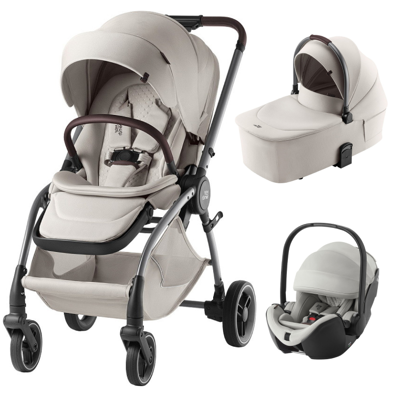 Коляска 3 в 1 Britax Roemer RIO LUX и автокресло Baby-Safe PRO LUX Linen Grey Soft Taupe