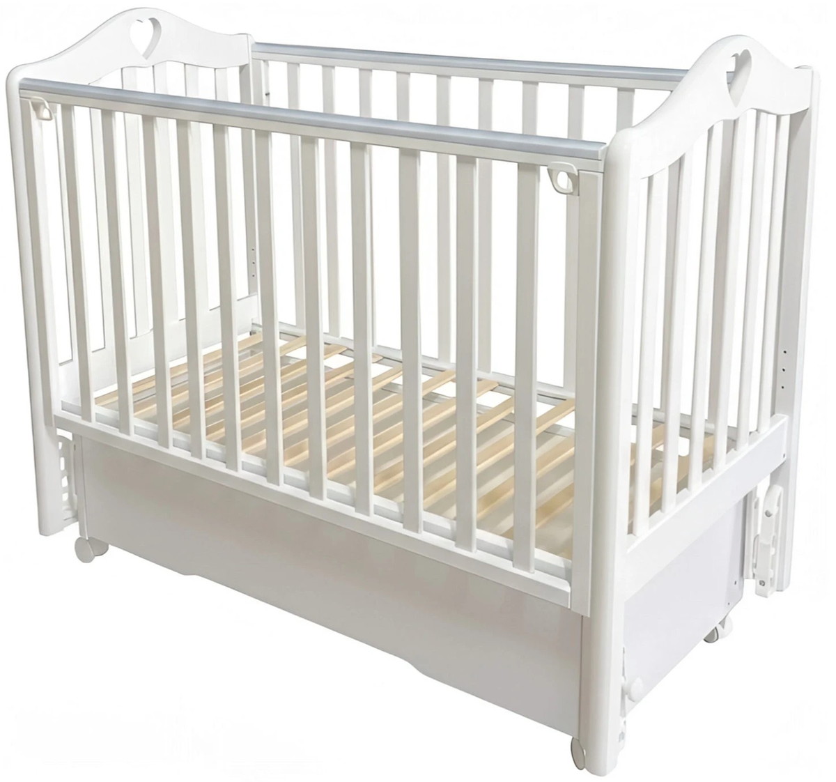 Детская кроватка Антел Karolina 2 маятник универсальный,колесо белый