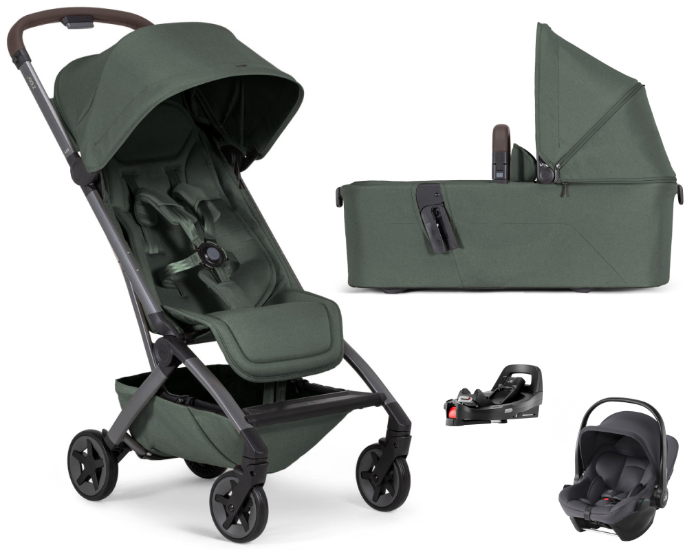 Коляска 2 в 1 Joolz Aer 2 и автокресло Baby-Safe Core Midnight Grey и база Vario Base 5Z Forest green