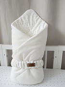 Детский плед Lappetti велюровый с пояском 2032/10 кремовый