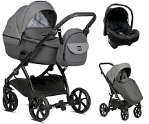 Детская коляска Tutis Uno 5 Plus Earth collection 3 в 1 с автокреслом Elo Lux EduSky Black 1402022 Grey