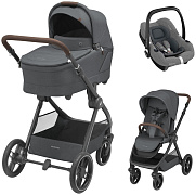 Коляска детская Maxi-Cosi Oxford Plus 3 в 1 с автокреслом CabrioFix Select grey 1978204110 PlusTwillic Graphite/Графит