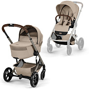 Коляска Cybex Balios S Lux with Fold Cot TPE 2 в 1 Almond Beige с дождевиками