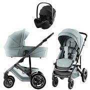Коляска 3 в 1 Britax Roemer Smile 5Z Style и автокресло Baby-Safe Pro Space Black Harbor Blue