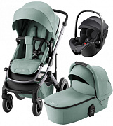 Коляска 3 в 1 Britax Roemer Smile 5Z и автокресло Baby-Safe Pro Classic Deep Black Jade Green