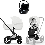 Коляска Cybex Priam V Matt Black Style Cloud T Sepia Black Plus 3 в 1 Off White