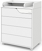 Детский пеленальный комод Атон Esmee 805 с Push и органайзером белая аляска-белый